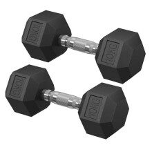 Ensemble d'haltères ensemble de 2 haltères hexagonaux 20 kg adapté à l'entraînement la musculation l'haltérophilie