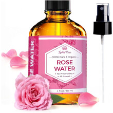Rosenwasser Spray für das Gesicht von Leven Rose - Reines marokkanisches Rosenwasser Hydrosol - Bio-Rosenwasser für Haare 4 oz