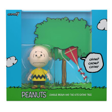 Super7 Peanuts Reaction Figuren - Charlie Brown en De Vliegeretende Boom (Diorama Box) Actiefiguur