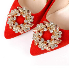 2Pcs Lady Shoe Clip Wedding Women High Heel Charm Buckle Clamp Shiny Rhinestone Decorative Clips Shoe Decorations