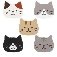 Non-Slip Cat Shaped Cup Mat Holder Coffee Tea Drinks Cartoon Coaster Hot Drink Stand Kitchen Insulated Pad
