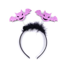 Halloween Bat Headband Day of the Dead Sequins Hairband Cosplay Costume Headpiece for Adult Kids Stage S Headwear