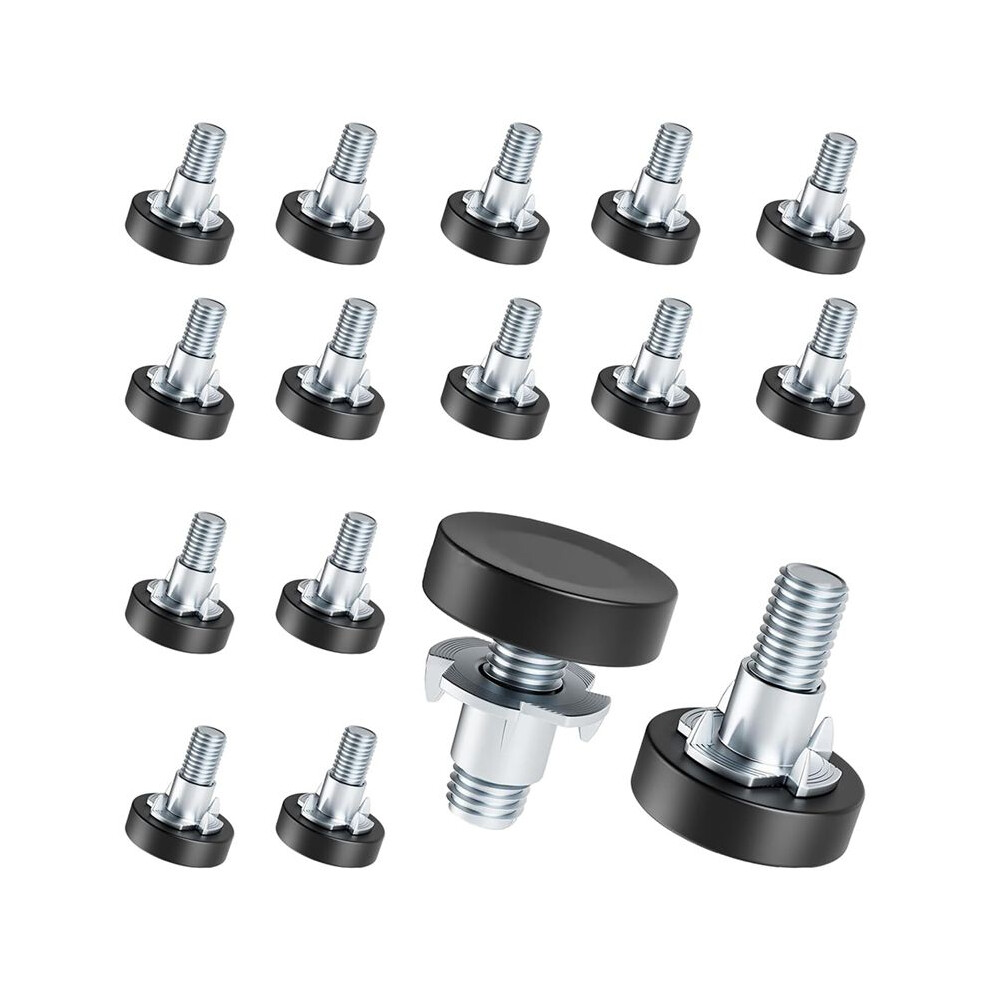 1/4 Inch Thread Leveling Feet, 16 Pcs Furniture Levelers With T-Nuts, Adjustable Furniture Feet Threaded Screw In 6034124905235