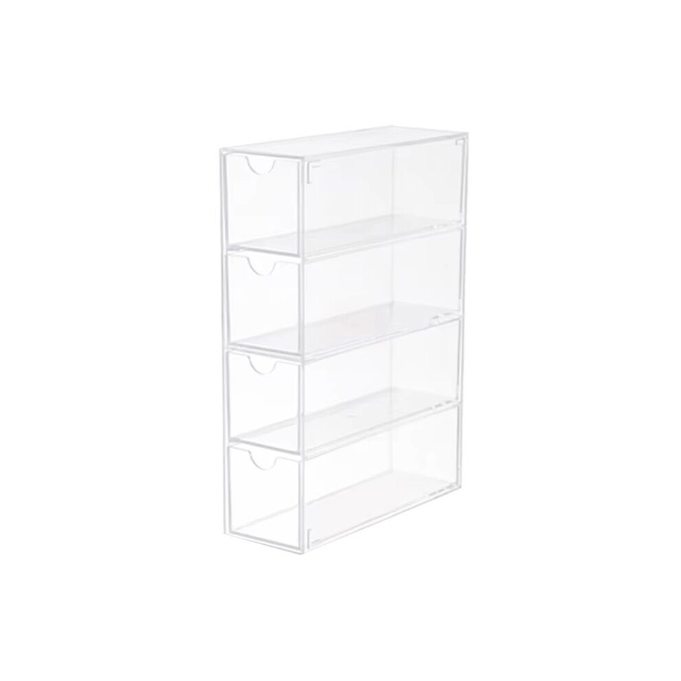 Glasses Storage Box 4 Layers Large Glasses Organizer Box Multifunctional Stackable Display Holder Reusable Cosmetics