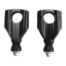 2PCS 11/8 Inch 28mm CNC Motorcycle Handlebar Mount Riser Clamp Aluminium HandleBar Mounts Clamp Riser Black