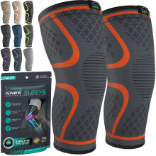 MODVEL Knee Braces Compression Sleeve Women & Men - 2 Pack, Running Knee Support, ACL & Arthritis Pain Relief, Joint Pain, Meniscus Tear, & Every day
