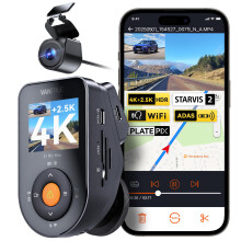Vantrue S1 Pro Max AI Dash Cam 4K+2.5K with ADAS, Dual STARVIS 2 Dash cam Front and Rear, 2 Channel HDR Dashcam, PlatePix Night Vision, 5G WiFi, Voice