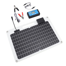 Kit de cargador solar de 100 W 12V/24V con USB y controlador de 100 A para autocaravana y barco
