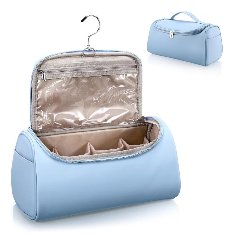 Waterproof PU Hair Dryer & Curling Iron Organizer Bag, Blue, 335*155*160mm