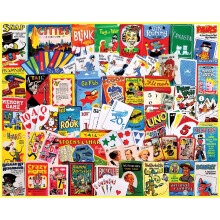 Puzzle Collage di 1000 Pezzi Giochi di Carte White Mountain per Adulti
