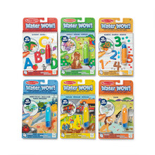Melissa & Doug Water Wow! 6 Libri da Colorare Riutilizzabili - Animali, Veicoli, Alfabeto, Numeri e Altro - Giocattoli da Viaggio per Bambini 3+