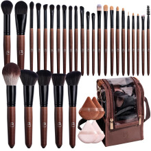 BS-MALL Professionellt Makeup Borst Set 28 Pcs med Resväska