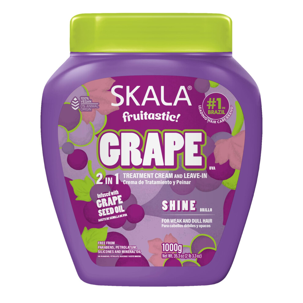 Skala Cream - Linha Frutastica - Creme De Tratamento Uva 1 Kg - (Fruitastic Collection - Grape Treatment Net 35.37 Oz)