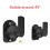 Wall Mount Swivel Satellite/Bookshelf Speaker Brackets Black for Speakers 2