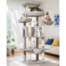 Taoqimiao 71 Inches Cat Tree for Large Cats 20lbs+, 3 Giant Perches, Multi-Level Cat Tree Tower, Widened Cat Condo with 9 Scratching Posts, Luxurious