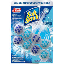 Soft Scrub 4-in-1 Rim Hanger Toilet Cleaner, Sapphire Waters, 2 Stuks