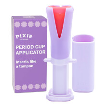 Pixie Menstrual Cup Applicator - Inserts Like A Tampon - Every Woman Can Now Use Period Cups - Perfect for Long Nails - Self Sanitizer TPE Properties