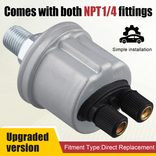 0-10bar Oliedruksensor voor Generator, Auto, Boot, Oliedrukmeter, Zender, Motoronderdeel NPT1/4