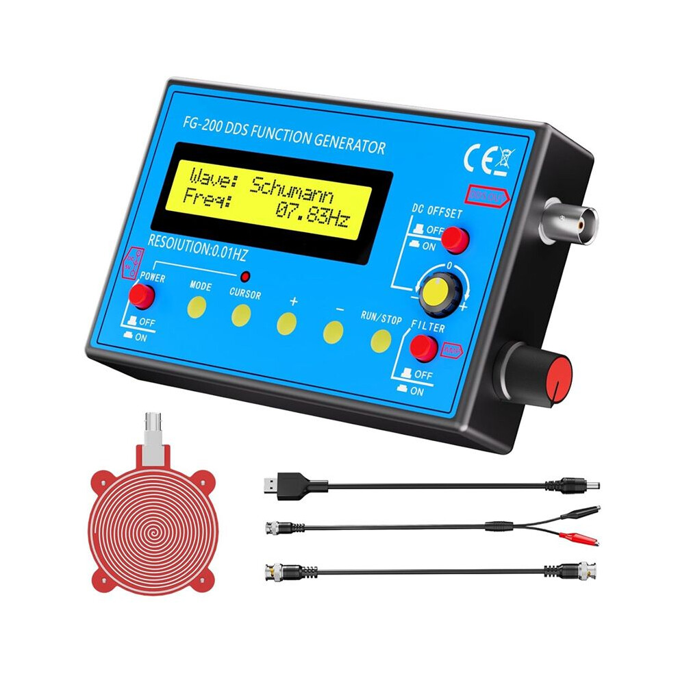 1Hz-500Khz Dds Signal Generator With Schumann-Resonator, Portable Multifunction Waveform Generator With Ac/ Power 4711949332348