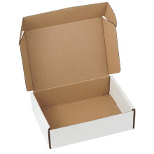 Juego de 3 cajas de envío 7"x5"x2", caja de cartón corrugado blanca
