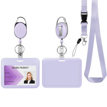 Uittrekbare ID-badgehouder met breekbare lanyard, stevige badge reel, afneembare sleutelhanger