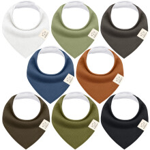 KeaBabies 8-Pack Bandana Bibs voor Baby Meisjes, Jongens - Organisch Katoenen Slabbetjes voor Kwijlen & Tandjes krijgen