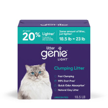 Litter Genie Light Unscented Klonterende Kattenbakvulling, 18,5 lbs | 20% Lichter Natuurlijk Kleimateriaal