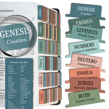 Saintilway Productions - Premium Tear Resistant Bible Tabs - Easy to Apply, Laminated for Durability