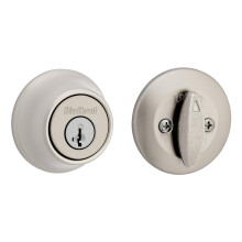 Kwikset 660 Deurslot, Satijn Nikkel Rond Exterieur Sleuteldeur, Enkel Cilinder Met Microban Bescherming