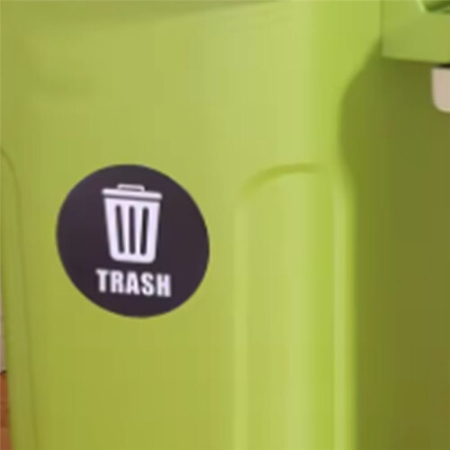 20pcs 5 Inch Special Trash Can Sticker Logo Waterproof Sticker 2