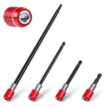 Drill Bit Extension 2/4/6/12 Inch, Magnetic Bit Holder 4 Pcs, Drill Extension Bit Holder 1/4 Inch Hex Bit Holder