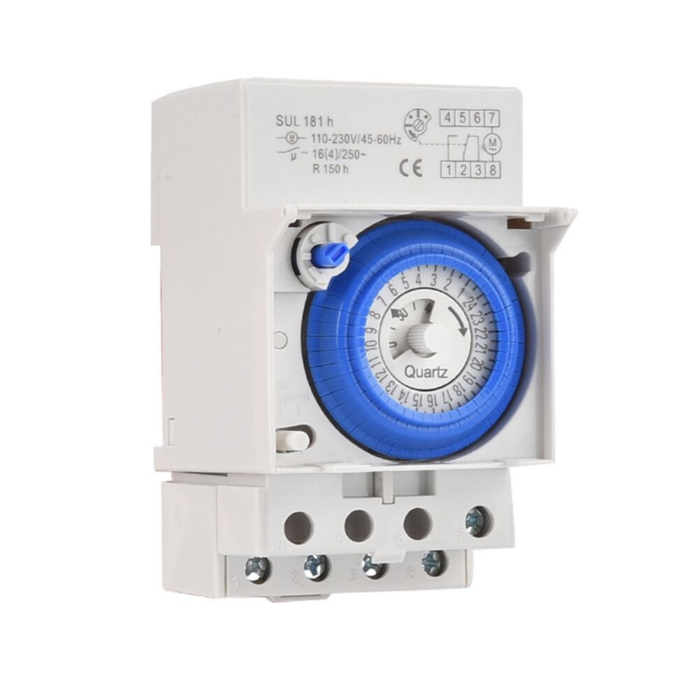 Sul181h Din Rail Analog Mechanical Timer 30 Minutes Programmable Ac110v-230V 24 Hours Timer 6032328713779