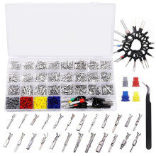 Kit de 24 Connecteurs de Bornes de Câbles Électriques pour Voiture - 459 Connecteurs à Sertir pour Automobile de 1 à 3,5 mm