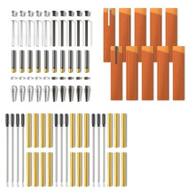 Pen Kits for Woodturning 10 Pack 10 Pen with Black Ink Ballpoint Slimline Rollerball Turning Supplies Twist Set