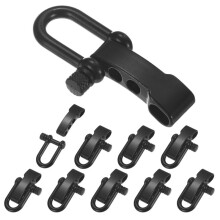 Adjustable Paracord Bracelet Shackle Buckle - Ideal for Outdoor Survival, Camping, Hiking - 10 Pack
