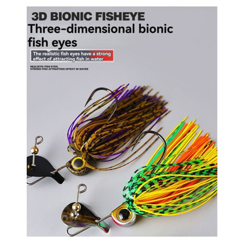 2 Stück 3D-Augen Angelköder 10 cm 15 G Cast Jigging Angelköder Spinner Jigkopf für Wolfsbarsch Makrele 2