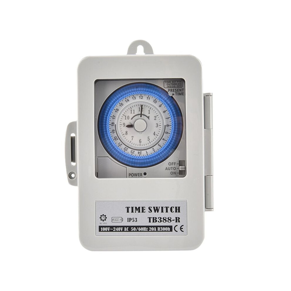 Tb388r Mechanical 24 Hours Timer Ip53 Programmable Electrical Timer Box Ac100-240V 15 Minutes Interval 6032593414074
