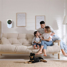 CO Brennbares Gas Temperatur und Feuchtigkeit 4-In-1 Gasdetektor Haushalt Starker Kohlenmonoxid-Alarm US-Stecker