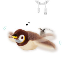 Interactief Tjilpende Vogel Katten Speelgoed Flapperende Vleugels, Gesimuleerd Elektrisch Vliegend Vogel Katten Speelgoed, Flappy Chase Katten