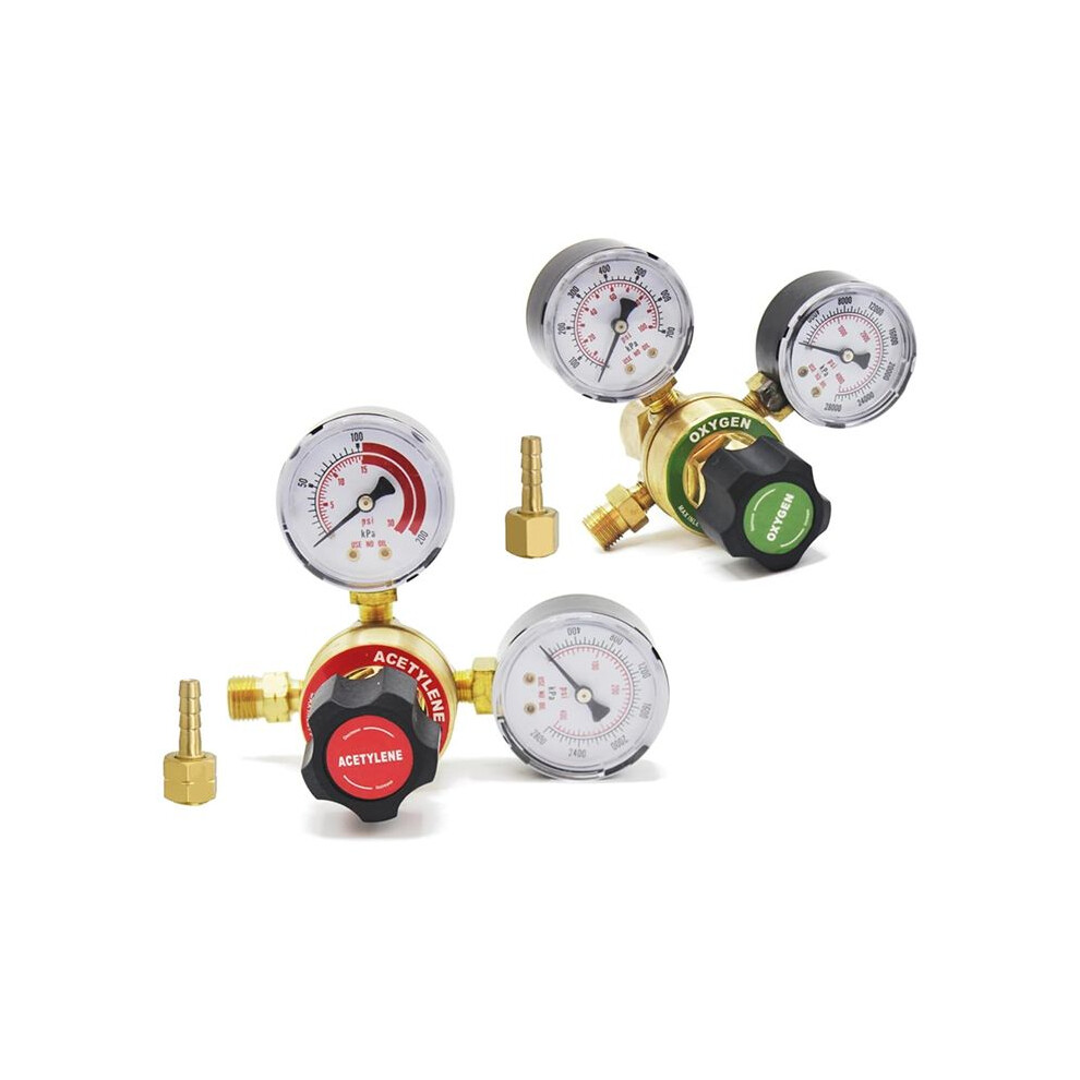 Oxygen Acetylene Regulator Set, Welding Regulators Oxygen &Acetylene Gauges, Oxygen & Acetylene Regulator Combo 6032234149174
