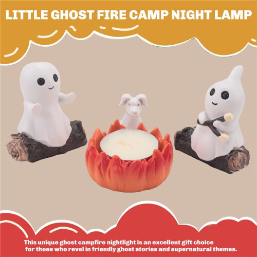 Campfire Gathering 3D Small  Campfire Nightlight Cute Funny Spooky Halloween Party Decorations A 1