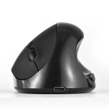 Vertikale Maus kabellos 500mAh 10,5x6,5x8cm Schwarz