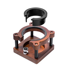 Espresso Tamping Station with 2 Distribution Tool Holders 51-58mm Natural Wood