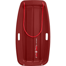 Retrospec Retrorider Plastic Snow Sled for Kids and Adults - Toboggan Style with Pull Rope, Cold-Resistant Construction & Hard Bottom for Fast Downhil