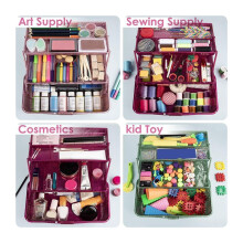 Glitter & Tool Storage Box,3-Layer Stackable Carry Tackle Box Sewing Box Organizer for Art