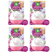 Air Wick Cosy Cottage Decosphere Bathroom Air Freshener Frosted Roses 4 x 75ml