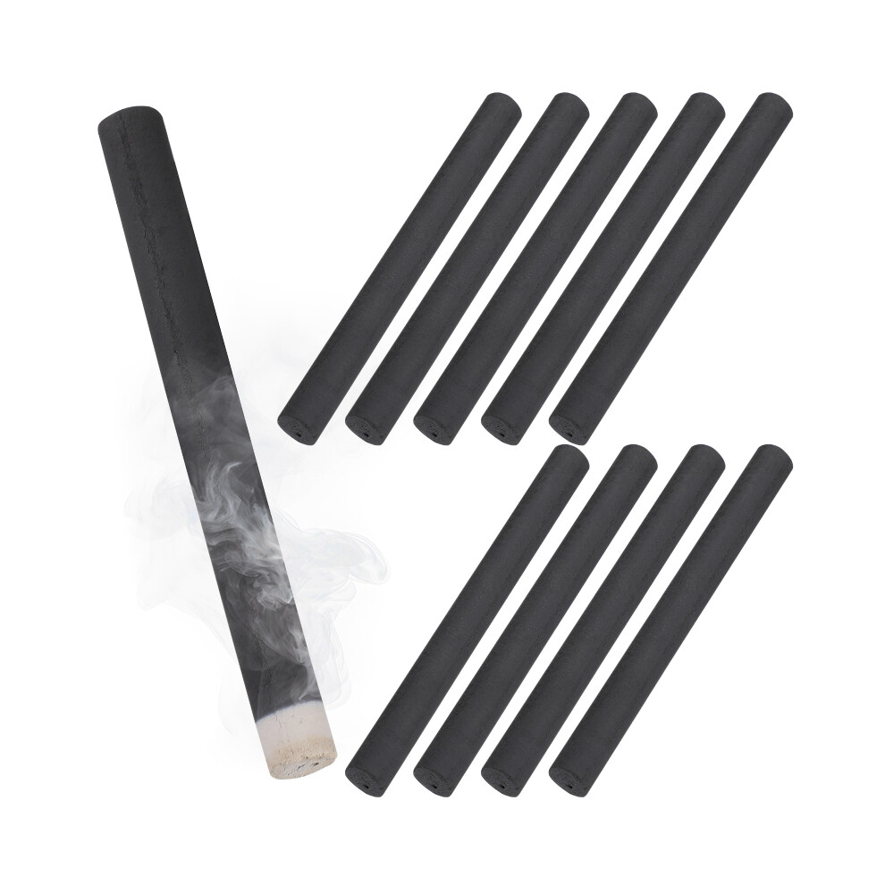 10pcs 1.2x12cm Smokeless Moxa Rolls Handmade Moxa Sticks Bar For Moxibustion (Black)