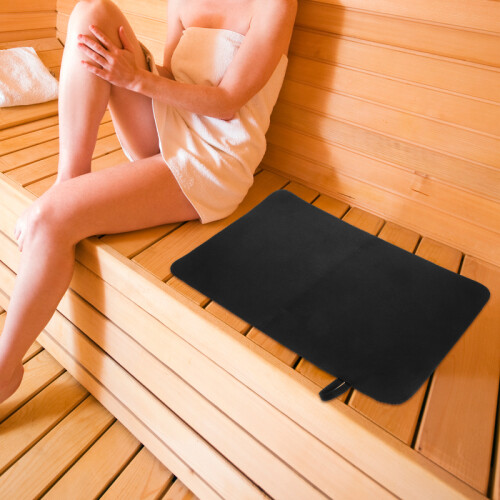 Thickened Felt Sauna Cushion Pad Spa Heat Insulation Mat -Black 2