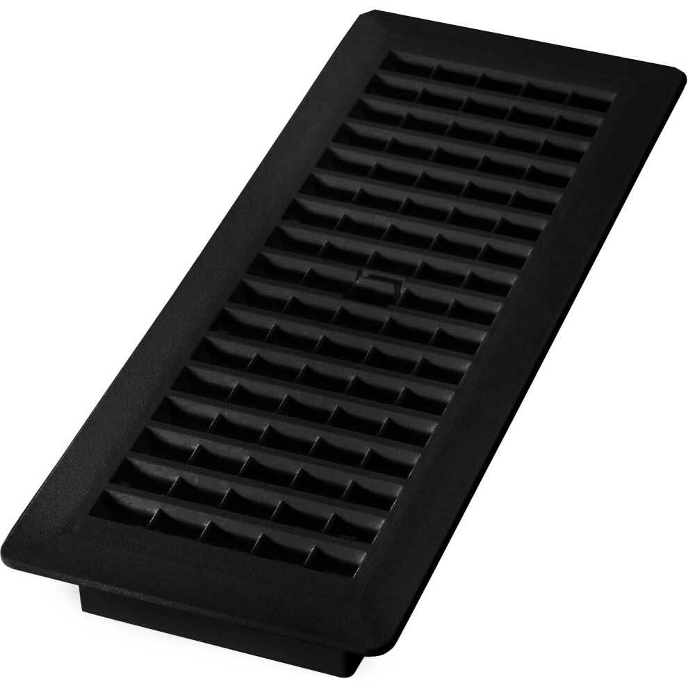 D?Or Grates Pl412-Blk Louvered Plastic Floor Register, 4X12 Inches, Black 771308008059