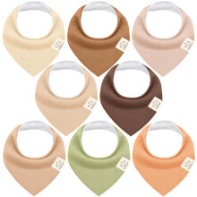 KeaBabies Bandana Bibs, 8-Pack Baby Bibs voor Meisjes en Jongens - Organische Katoenen Bibs voor Druppelen en Tandjes